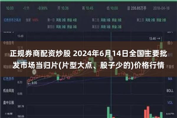 正规券商配资炒股 2024年6月14日全国主要批发市场当归片(片型大点、股子少的)价格行情