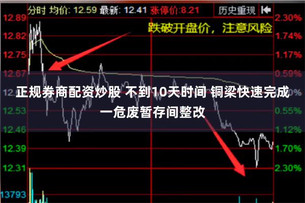 正规券商配资炒股 不到10天时间 铜梁快速完成一危废暂存间整改