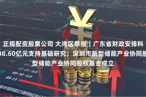 正规配资股票公司 大湾区早报｜广东省财政安排科技专项资金38.60亿元支持基础研究；深圳市新型储能产业协同股权基金成立