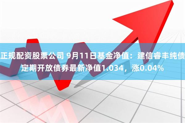 正规配资股票公司 9月11日基金净值：建信睿丰纯债定期开放债券最新净值1.034，涨0.04%