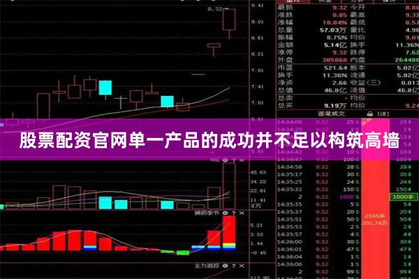股票配资官网单一产品的成功并不足以构筑高墙